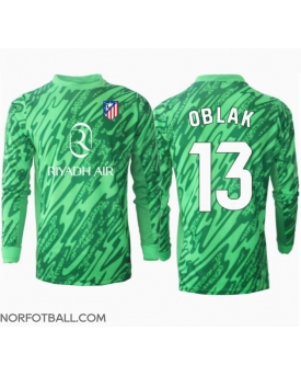 Billige Fotballdrakt Atletico Madrid Jan Oblak #13 Keeper Replika Bortedrakt 2024-25 Langermet